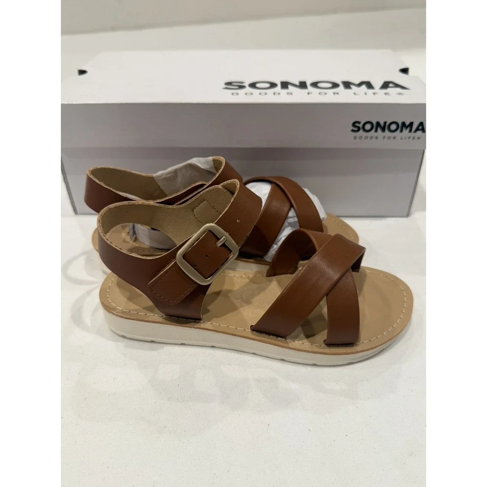Sonoma Girls size 13 kids Fenleyy Easy On Strappy sandals shoes preppy chic